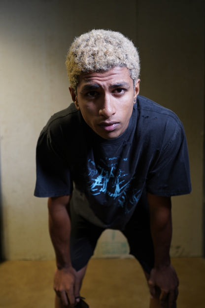 WORN LABEL ACID WASHED TEE