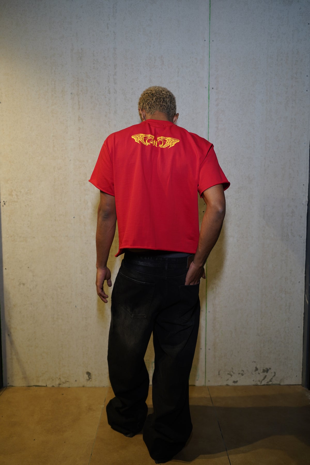 GRIM MARK CROPPED TEE